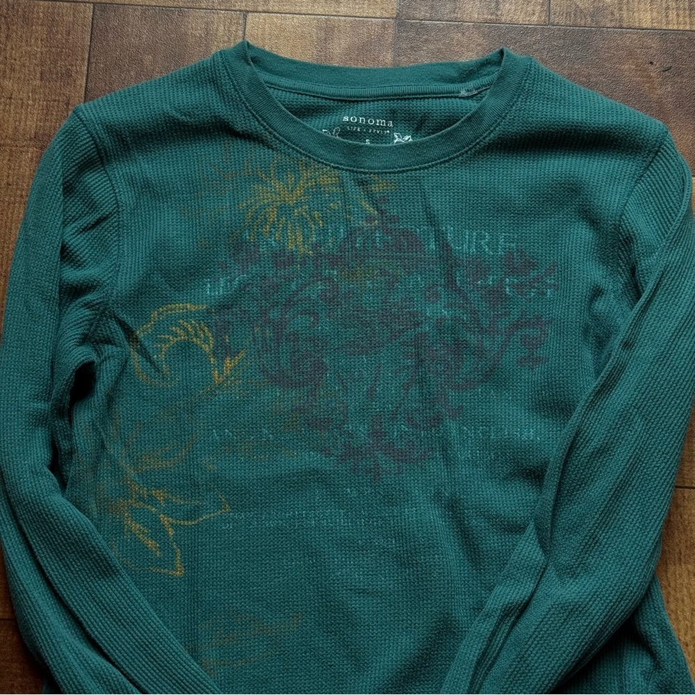 Y2K green graphic longsleeve | Sonoma